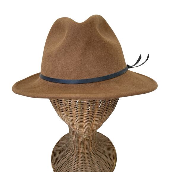 Yellow 108 Luke Felt Fedora 100% Wool, Size M - Picture 7 of 9